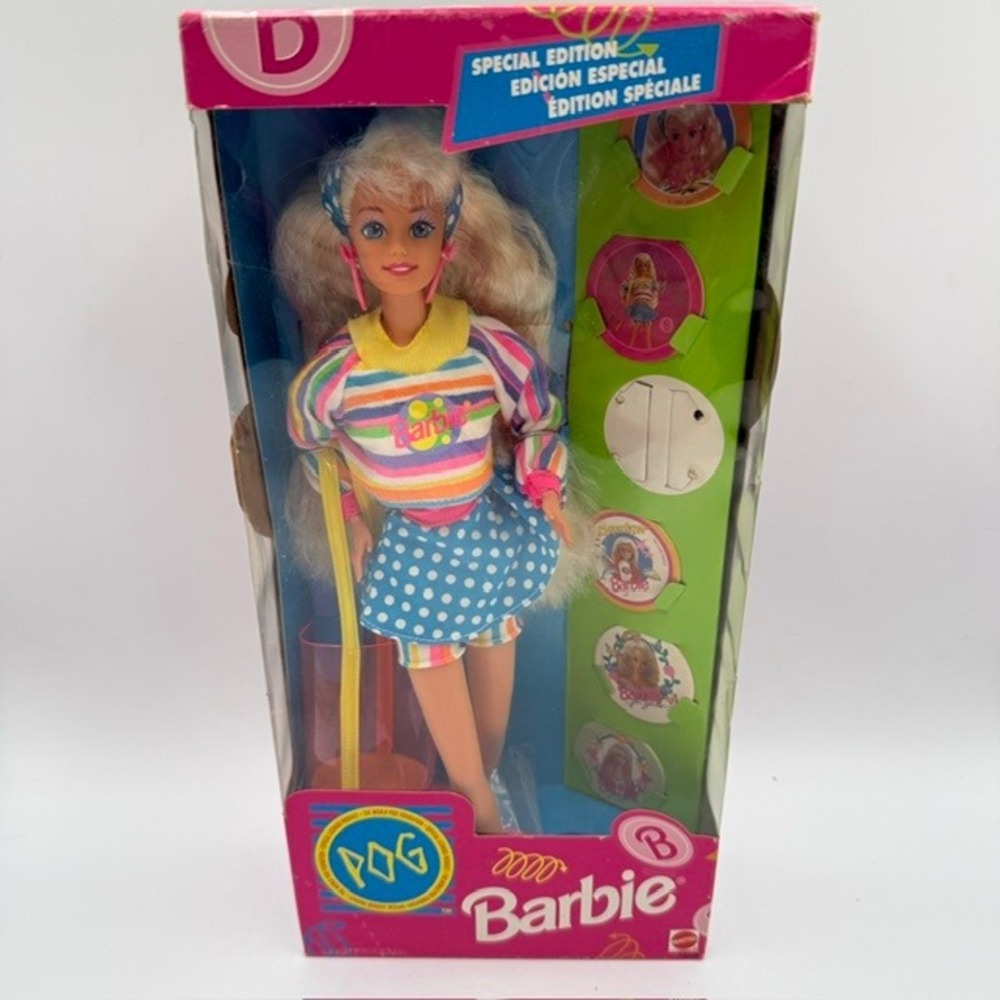 1994 POG Barbie Special Edition Mattel 13239 NIB Vintage 90s Doll with POGs